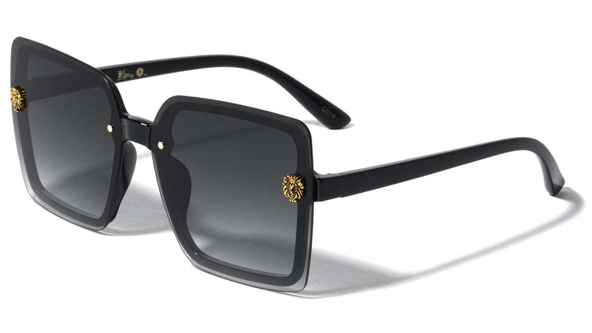 KLEO Extended Rimless Lens Butterfly Wholesale Sunglasses