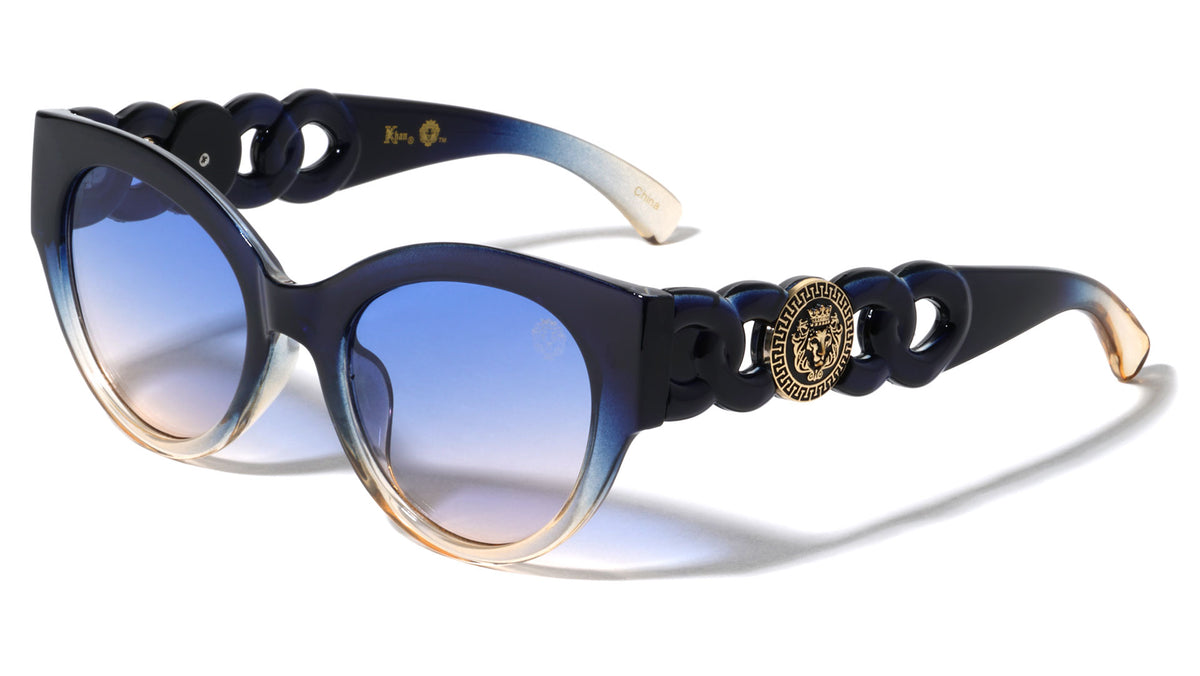 KLEO Round Chain Temple Retro Cat Eye Wholesale Sunglasses