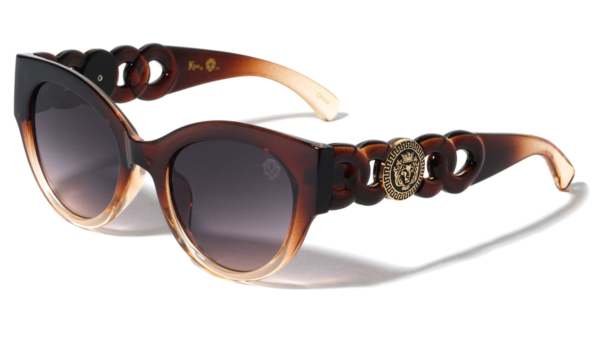 KLEO Round Chain Temple Retro Cat Eye Wholesale Sunglasses