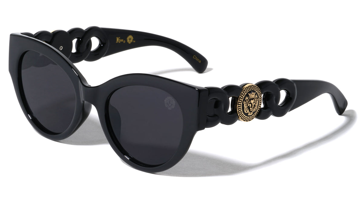 KLEO Round Chain Temple Retro Cat Eye Wholesale Sunglasses