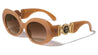 KLEO Side Coin Logo Emblem Retro Oval Wholesale Sunglasses