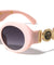 KLEO Side Coin Logo Emblem Retro Oval Wholesale Sunglasses