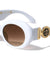 KLEO Side Coin Logo Emblem Retro Oval Wholesale Sunglasses