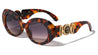 KLEO Side Coin Logo Emblem Retro Oval Wholesale Sunglasses