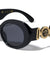 KLEO Side Coin Logo Emblem Retro Oval Wholesale Sunglasses