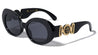 KLEO Side Coin Logo Emblem Retro Oval Wholesale Sunglasses