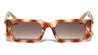 KLEO Lion Head Temple Emblem Fashion Rectangle Wholesale Sunglasses