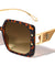 KLEO Beehive Pattern Temple Fashion Squared Butterfly Wholesale Sunglasses