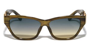 KLEO Logo Emblem Coin Squared Fashion Cat Eye Wholesale Sunglasses