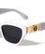 KLEO Logo Emblem Coin Squared Fashion Cat Eye Wholesale Sunglasses