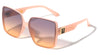 KLEO Line Pattern Temple Oversized Squared Butterfly Wholesale Sunglasses
