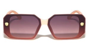 KLEO Lion Studs Temple Color Accent Fashion Geometric Wholesale Sunglasses