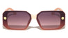 KLEO Lion Studs Temple Color Accent Fashion Geometric Wholesale Sunglasses