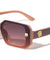 KLEO Lion Studs Temple Color Accent Fashion Geometric Wholesale Sunglasses