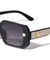 KLEO Lion Studs Temple Color Accent Fashion Geometric Wholesale Sunglasses
