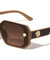KLEO Lion Studs Temple Color Accent Fashion Geometric Wholesale Sunglasses