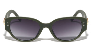 KLEO Ridged Temple Accent Fashion Cat Eye Wholesale Sunglasses