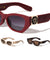 KLEO Temple Geometric Line Pattern Fashion Cat Eye Wholesale Sunglasses