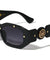 KLEO Coin Logo Emblem Studded Fashion Geometric Wholesale Sunglasses