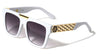 KLEO Honeycomb Gold Accent Flat Top Square Wholesale Sunglasses