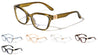 KLEO Blue Light Crystal Color Frame Clear Lens Fashion Squared Cat Eye Wholesale Glasses