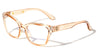 KLEO Blue Light Crystal Color Frame Clear Lens Fashion Squared Cat Eye Wholesale Glasses