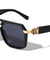 KLEO Gold Accent Fashion Modern Squared Aviators Wholesale Sunglasses