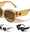 KLEO Gold Brow Coin Emblem Fashion Cat Eye Wholesale Sunglasses