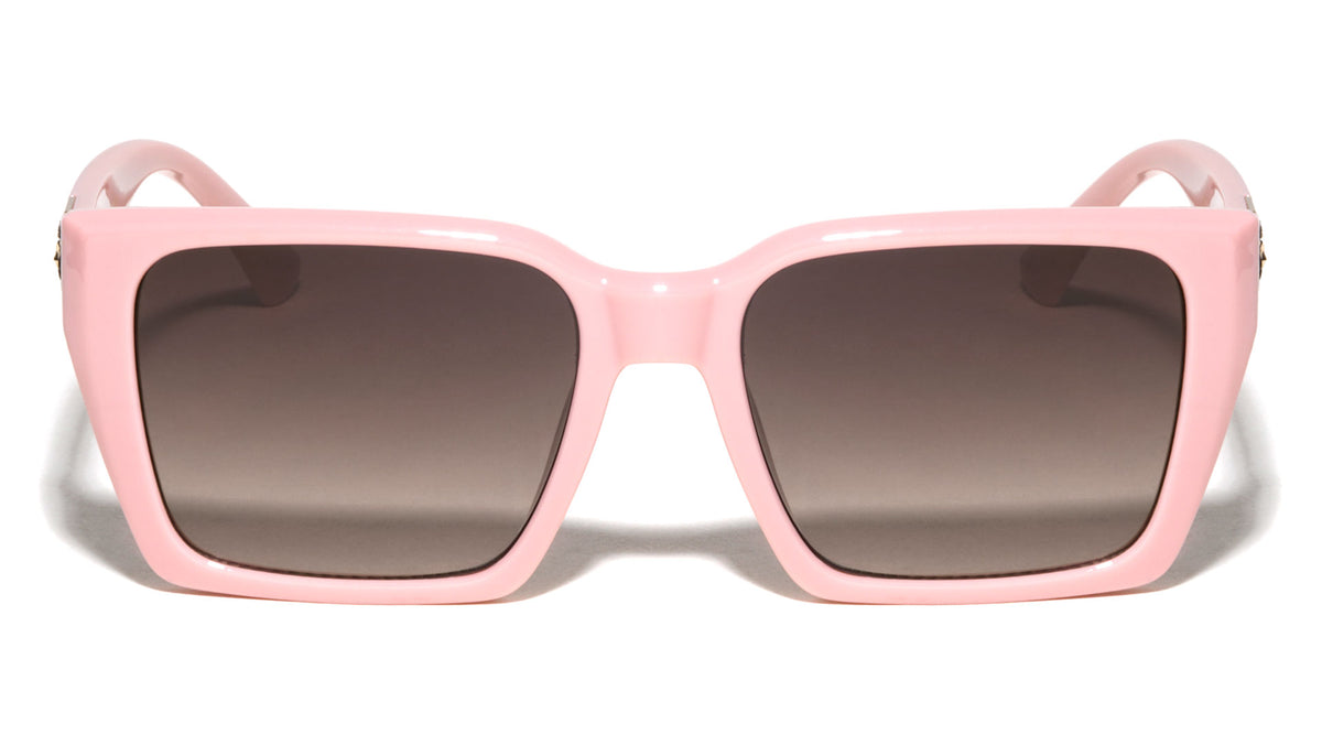 KLEO Geometric Hinge Accent Fashion Squared Cat Eye Wholesale Sunglasses