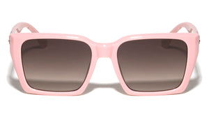 KLEO Geometric Hinge Accent Fashion Squared Cat Eye Wholesale Sunglasses