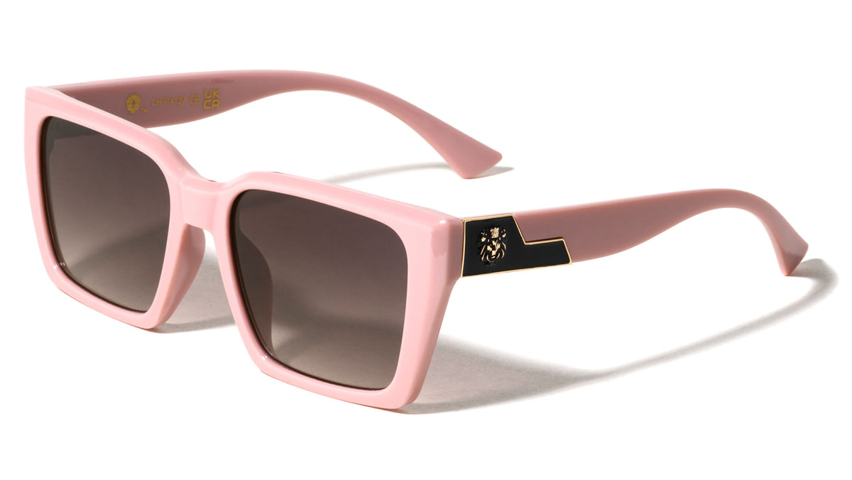 KLEO Geometric Hinge Accent Fashion Squared Cat Eye Wholesale Sunglasses