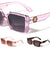 KLEO Lion Head Temple Accent Squared Butterfly Wholesale Sunglasses