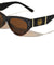 KLEO Coin Lion Emblem Fashion Geometric Cat Eye Wholesale Sunglasses