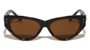 KLEO Coin Lion Emblem Fashion Geometric Cat Eye Wholesale Sunglasses