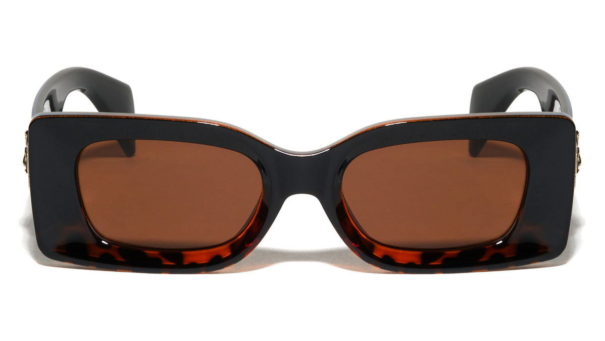KLEO Large Temple Emblem Coin Wide Butterfly Wholesale Sunglasses