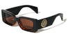KLEO Large Temple Emblem Coin Wide Butterfly Wholesale Sunglasses