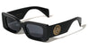 KLEO Large Temple Emblem Coin Wide Butterfly Wholesale Sunglasses
