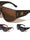 KLEO Oversized Lion Emblem Print One Piece Shield Lens Wholesale Sunglasses