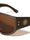 KLEO Oversized Lion Emblem Print One Piece Shield Lens Wholesale Sunglasses