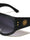 KLEO Oversized Lion Emblem Print One Piece Shield Lens Wholesale Sunglasses