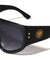KLEO Oversized Lion Emblem Print One Piece Shield Lens Wholesale Sunglasses