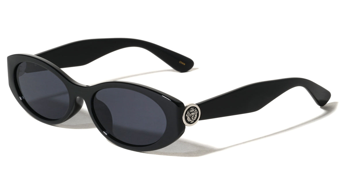 KLEO Hinge Coin Emblem Retro Fashion Oval Butterfly Wholesale Sunglasses