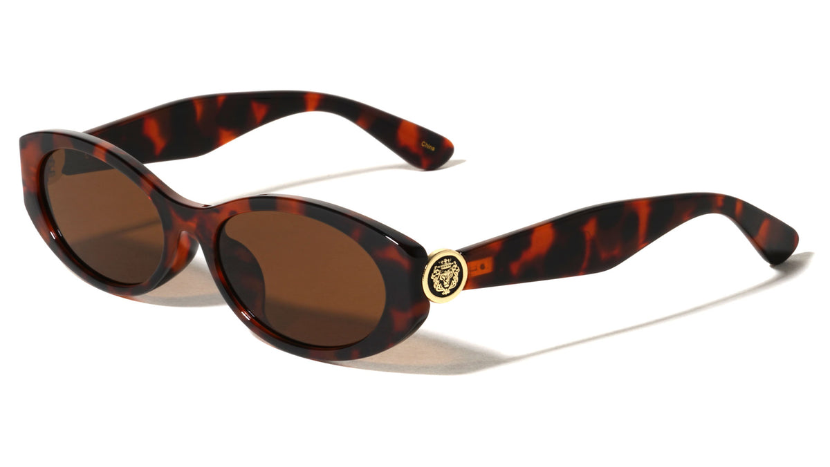 KLEO Hinge Coin Emblem Retro Fashion Oval Butterfly Wholesale Sunglasses