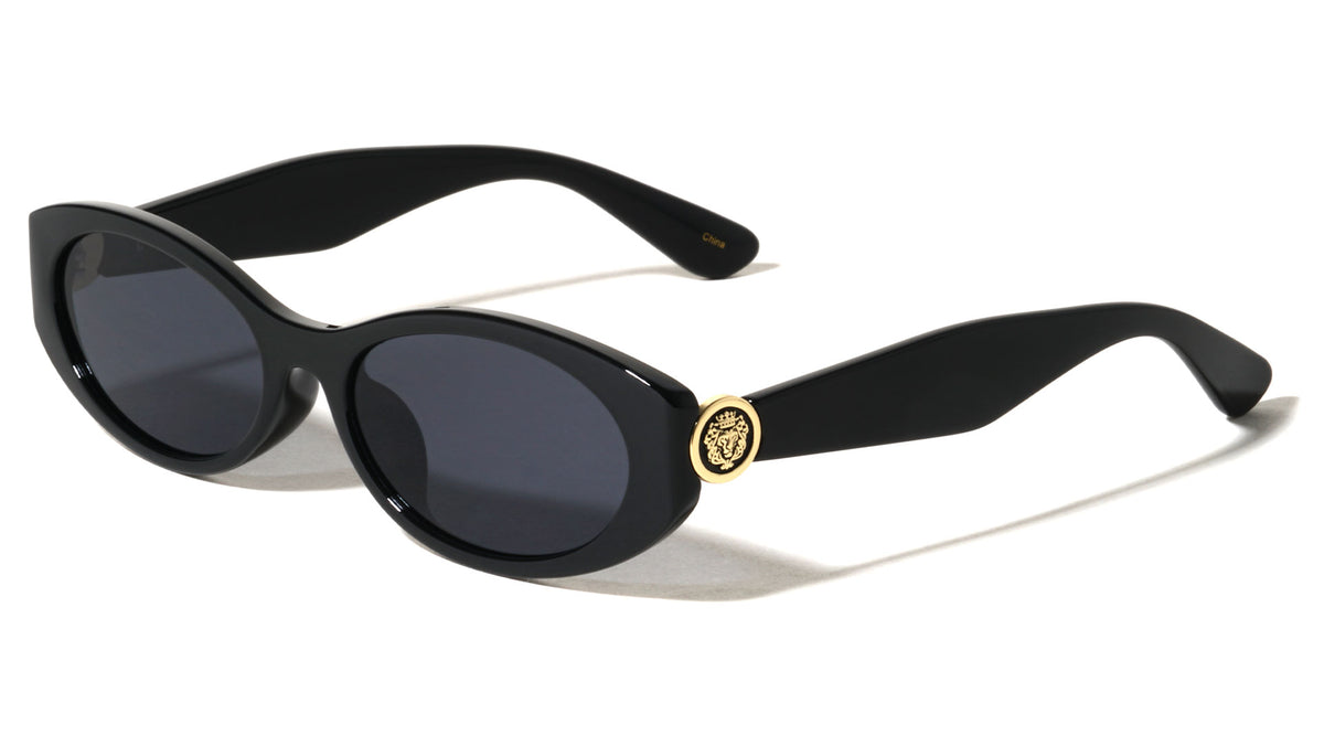 KLEO Hinge Coin Emblem Retro Fashion Oval Butterfly Wholesale Sunglasses
