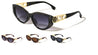 KLEO Hinge Accent Cutout Fashion Cat Eye Wholesale Sunglasses