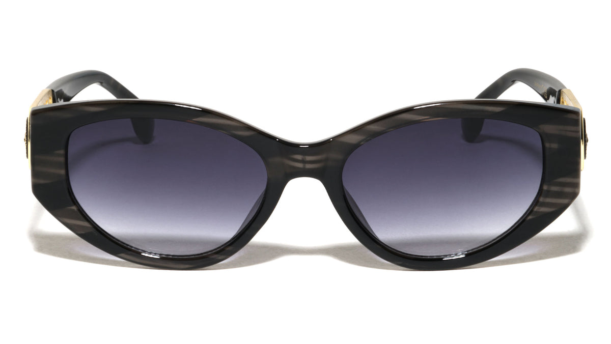 KLEO Hinge Accent Cutout Fashion Cat Eye Wholesale Sunglasses