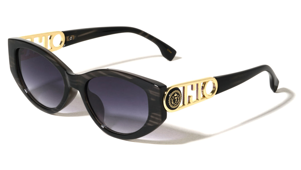 KLEO Hinge Accent Cutout Fashion Cat Eye Wholesale Sunglasses