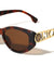 KLEO Hinge Accent Cutout Fashion Cat Eye Wholesale Sunglasses