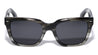 Premium Polarized Lens Acetate Frame Brown Stripe Fade Square Wholesale Sunglasses (not sold by dozen)