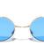 Blue Lens Retro Rounded Oval Wholesale Sunglasses